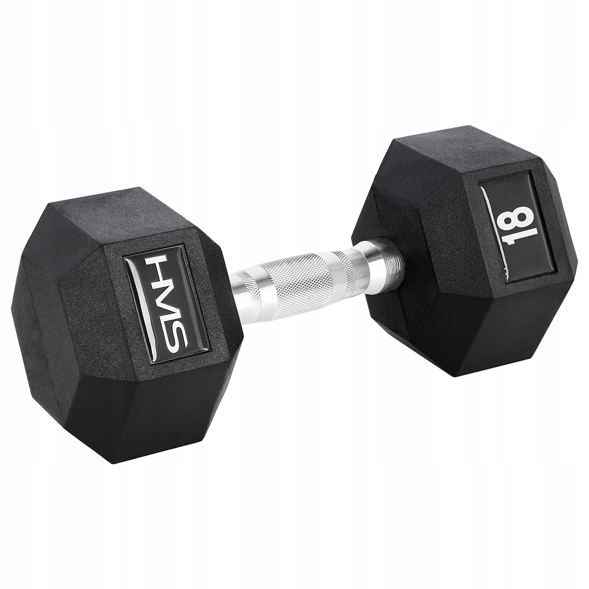 Hantla Hantelka Gumowa Hms Hex Pro 18 Kg Obciążenie Siłownia