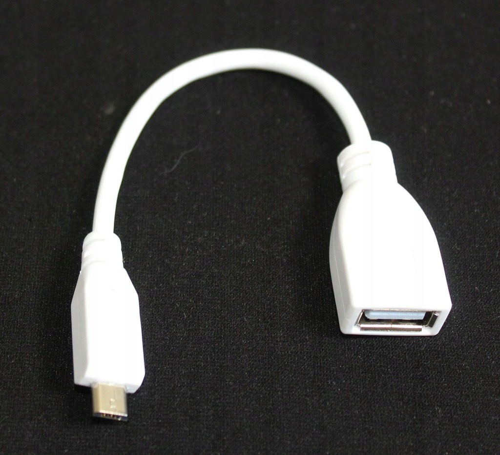 Kabel przejściówka przedłużacz micro USB / USB b. Kod producenta white