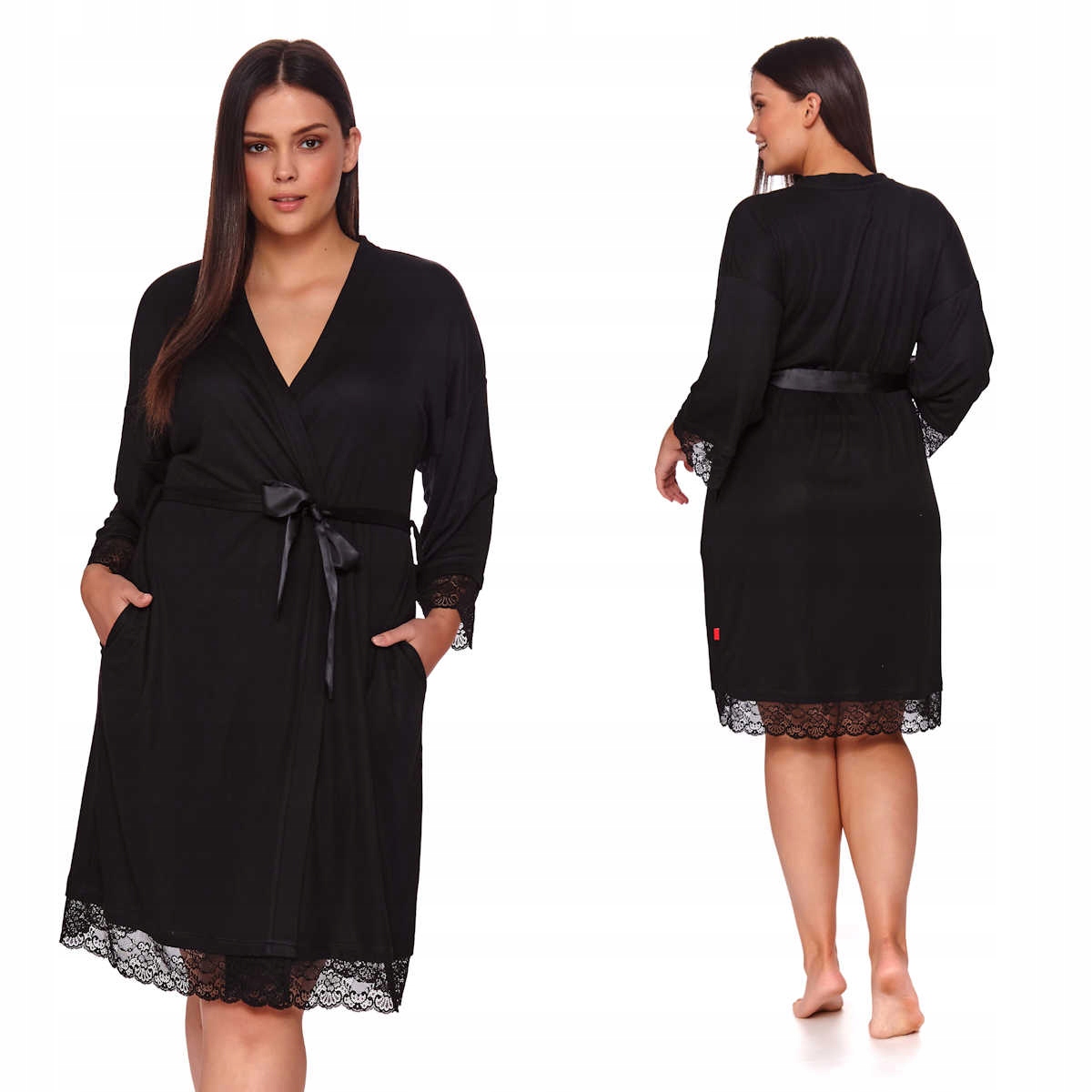 Černý dámský župan z Modalu XL 9710 Black