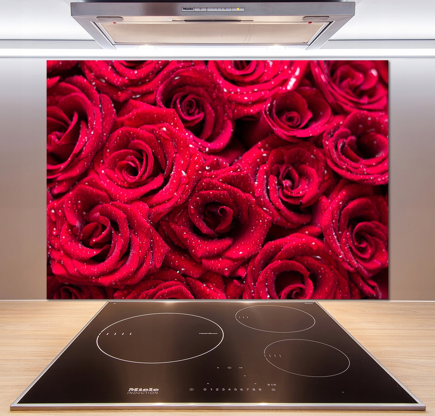 

Panel do kuchni Krople na różach 100x70 cm + Klej