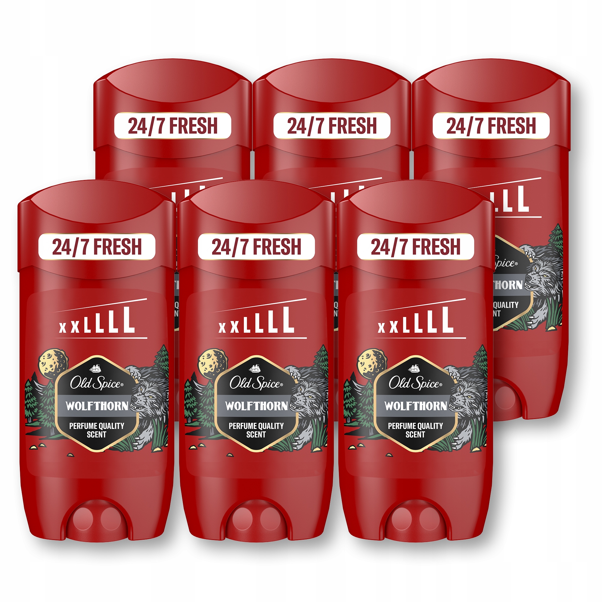 Old Spice Wolfthorn Dezodorant męski w sztyfcie, 6 x 85ml