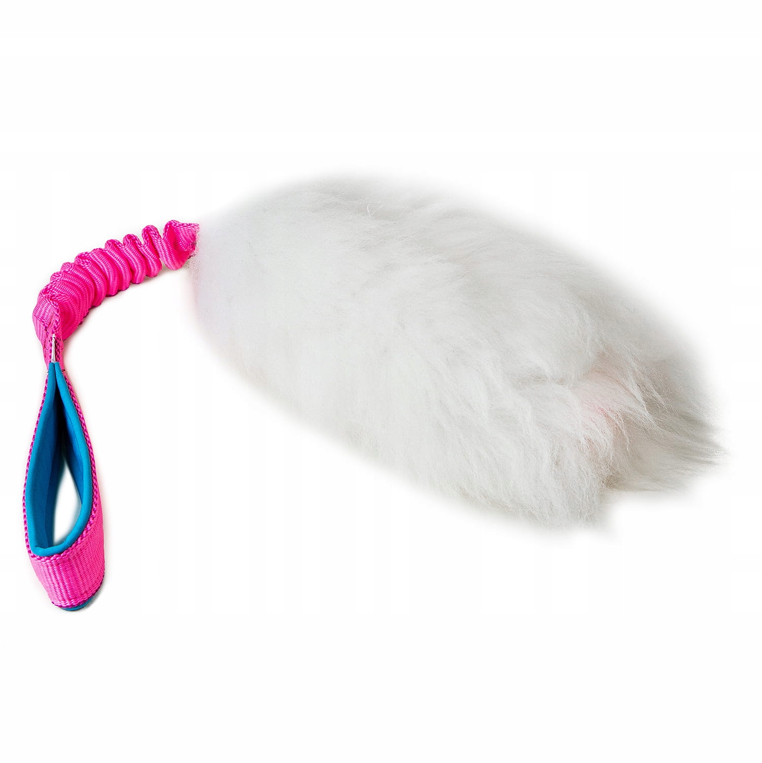 Levně Přetahovadlo pro psa z ovčí kožešiny Zayma s tlumičem muflon barva: růžová