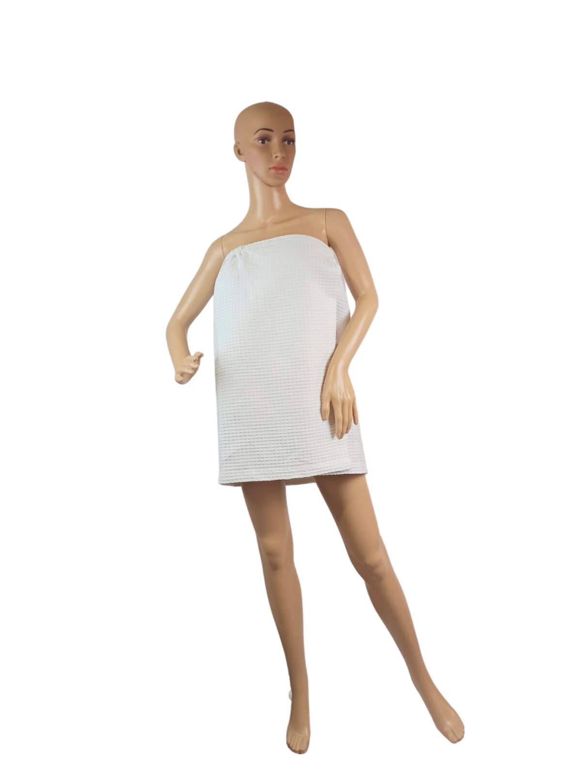 Ručník Gofer na suchý zip MrTowel 60x150 cm do sauny pro masáž Spa, bílý