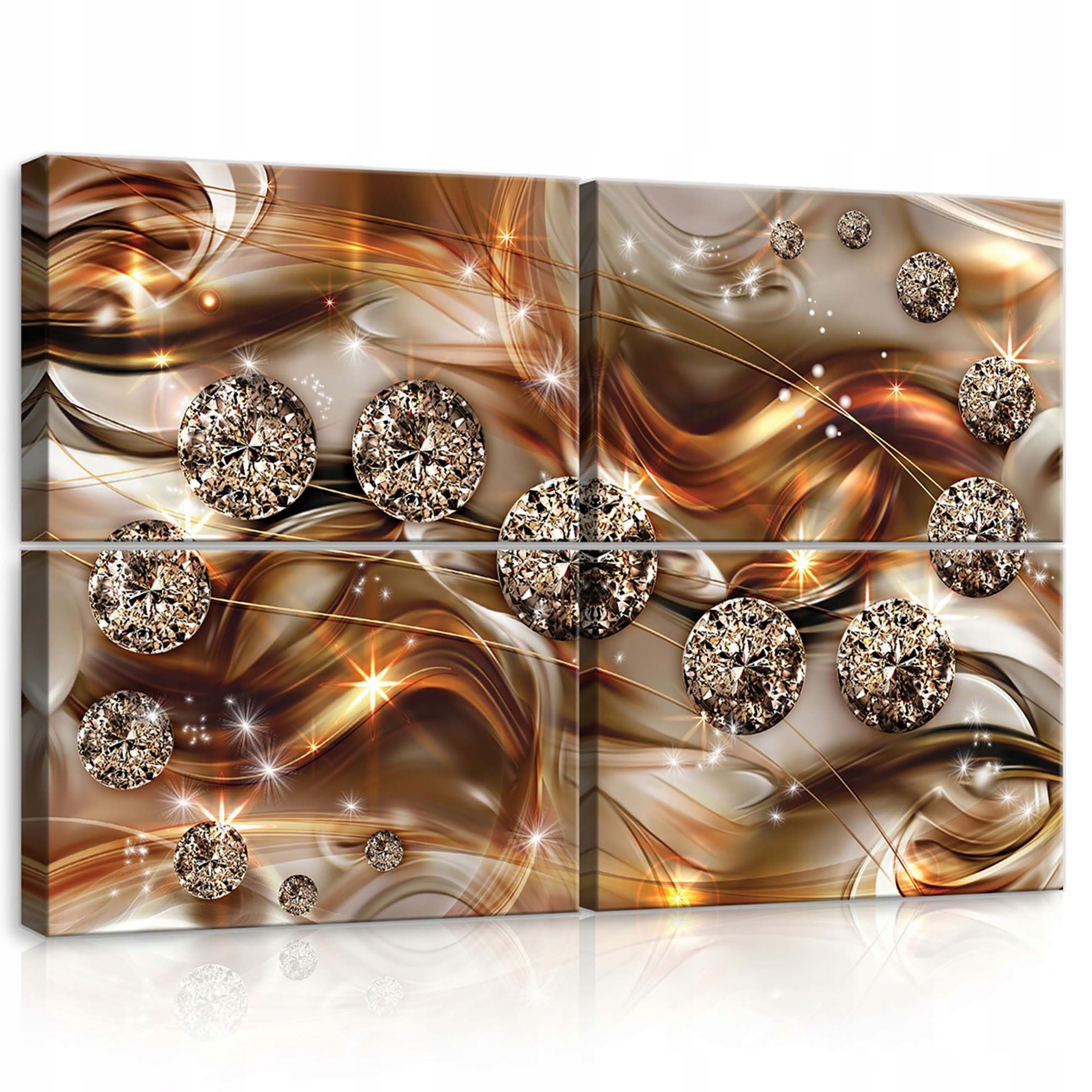 Obraz 120x80 Diamanty lesk luxus abstrakcia moderná dynamika zlato stena