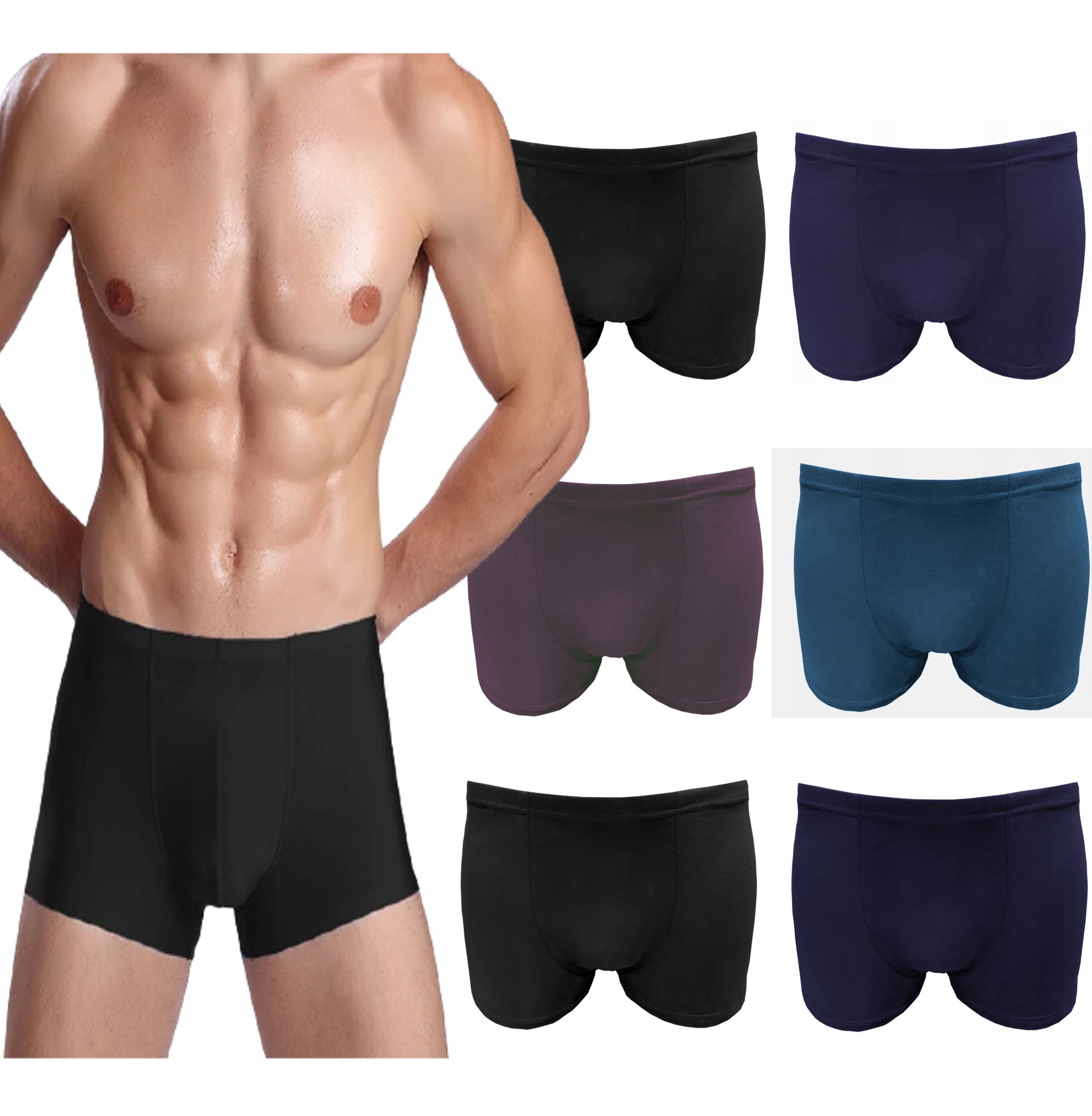

6 sztuk Bokserek Męskich Bambusowych rozmiar 3XL