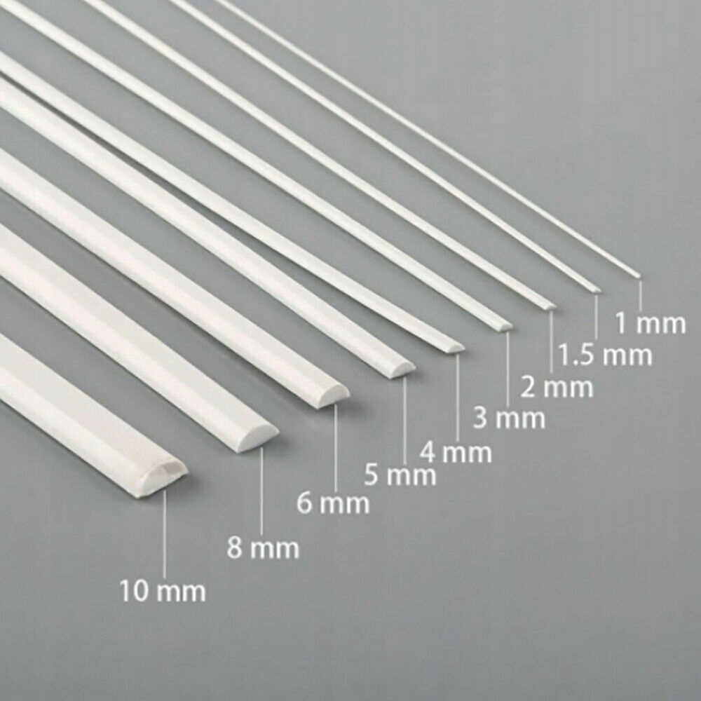 Profil Abs 50 CM Półokrągły 1,5 mm 10 Szt