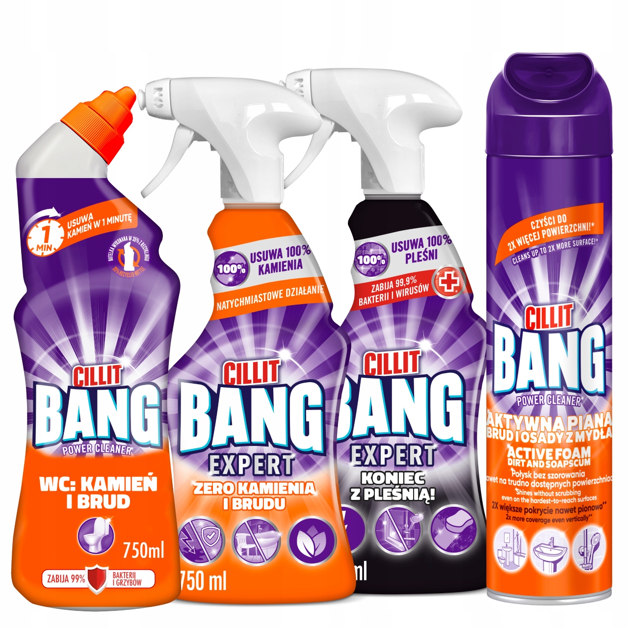 Levně Cillit Bang Sada Na Čištění Koupelny 4 Produkty MIX