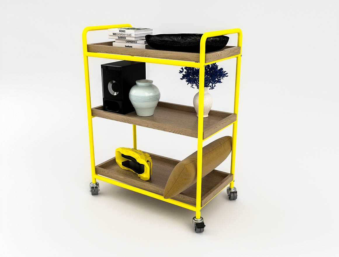 REGAŁ SKLEPOWY WYSTAWOWY Z RURKI NA KÓŁKACH LOFT INDUSTRIALNY DĄB 112CM Kolor mebla dąb