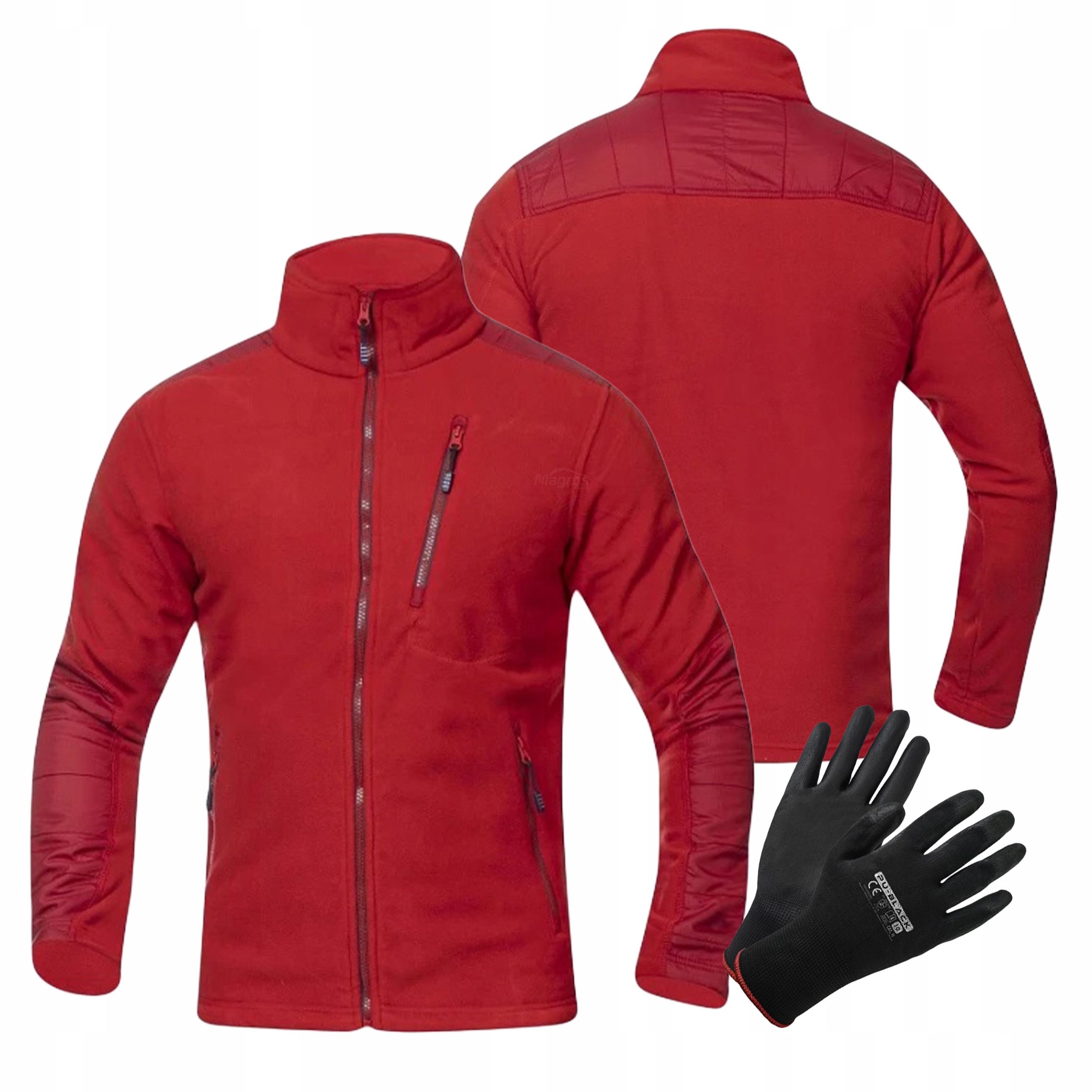 Bluza Robocza Polarowa Rozpinana Czerwona Męska Polar Roboczy Ardon 4Tech
