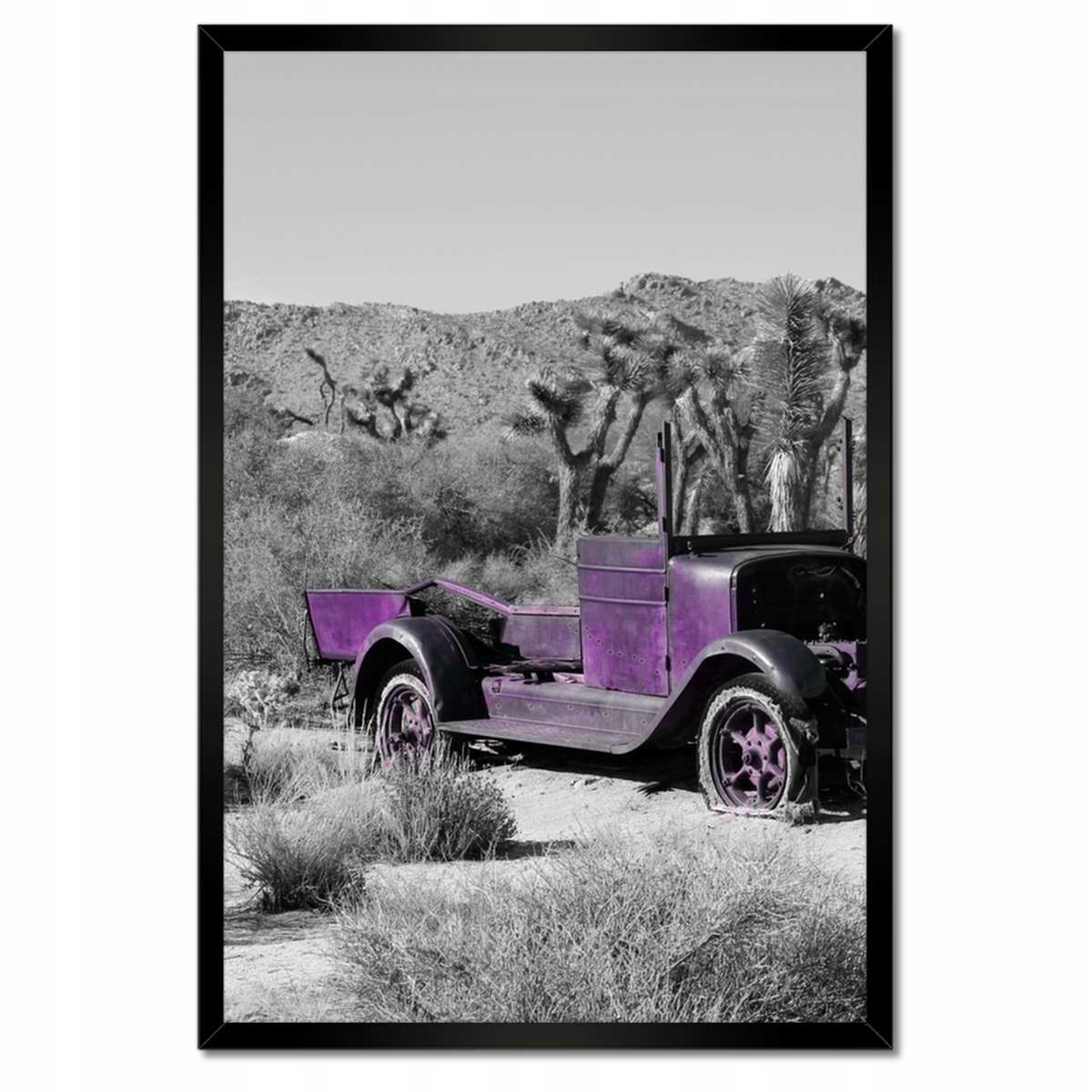Plakáty v rámu 40x60 Fialové ostřelované auto