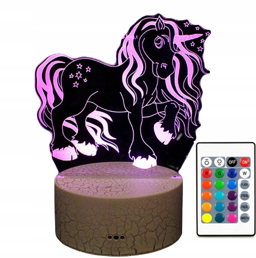

Lampa Led 3D Usb Barbie Kraina Kucyków Jednorożec