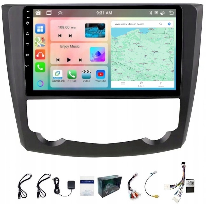 Autorádio S Navigací Carplay Renault Kadjar 2015-2021 Wifi Android 4GB 64GB