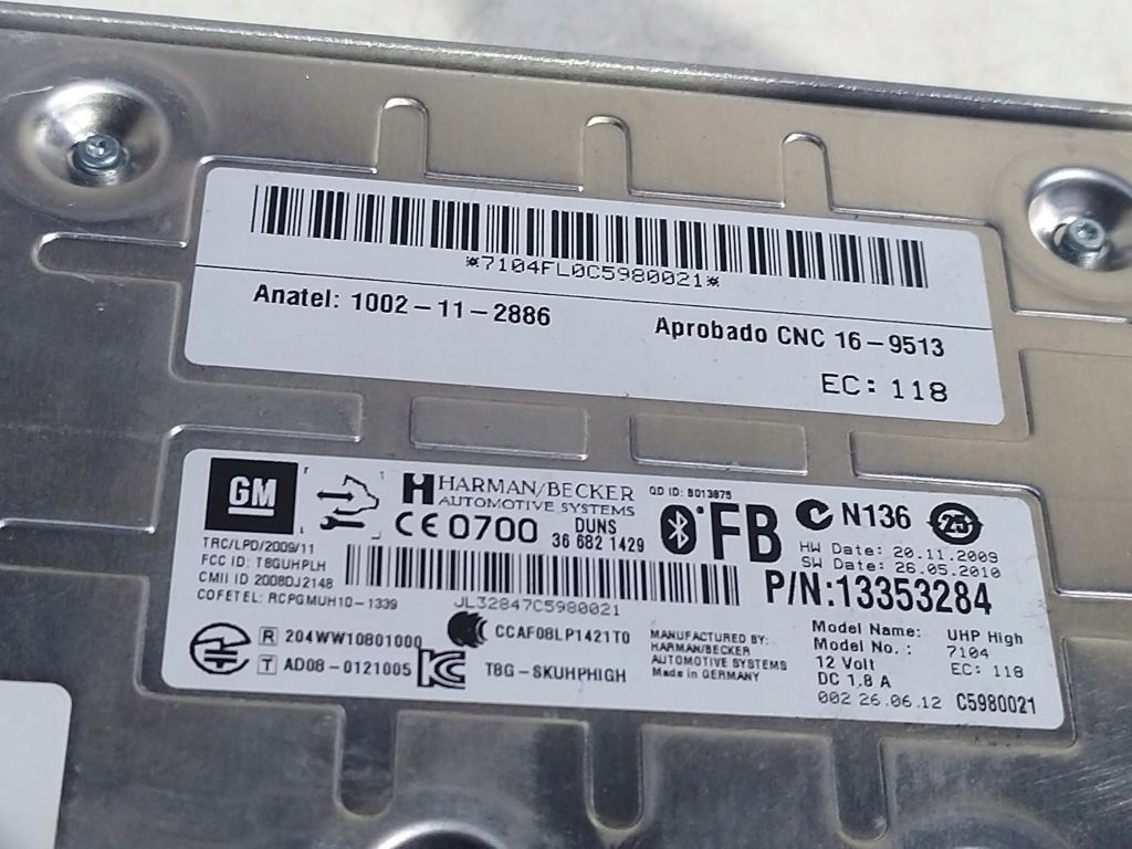 Opel Insignia A module bluetooth 13353284