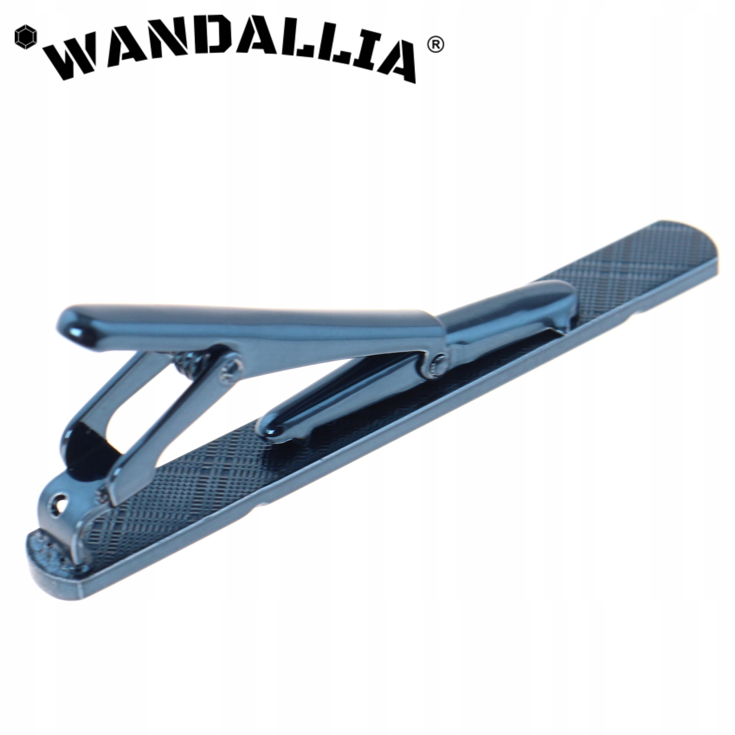 WANDALLIA Spinka do krawata SP-KR-167 Niebieska Klasyczna Biznesowa dł. 6cm EAN (GTIN) 5906228206505