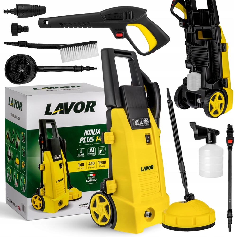 Myjka Ciśnieniowa Lavor Ninja Do Mycia Kostki Elewacji Pompa Aluminiowa