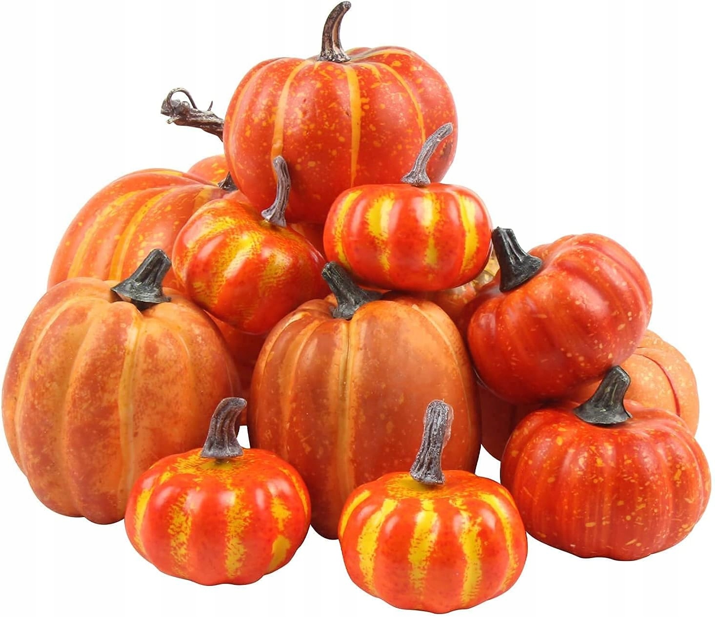 DEKORACJE HALLOWEEN JESIENNE SZTUCZNE DYNIE 12SZT