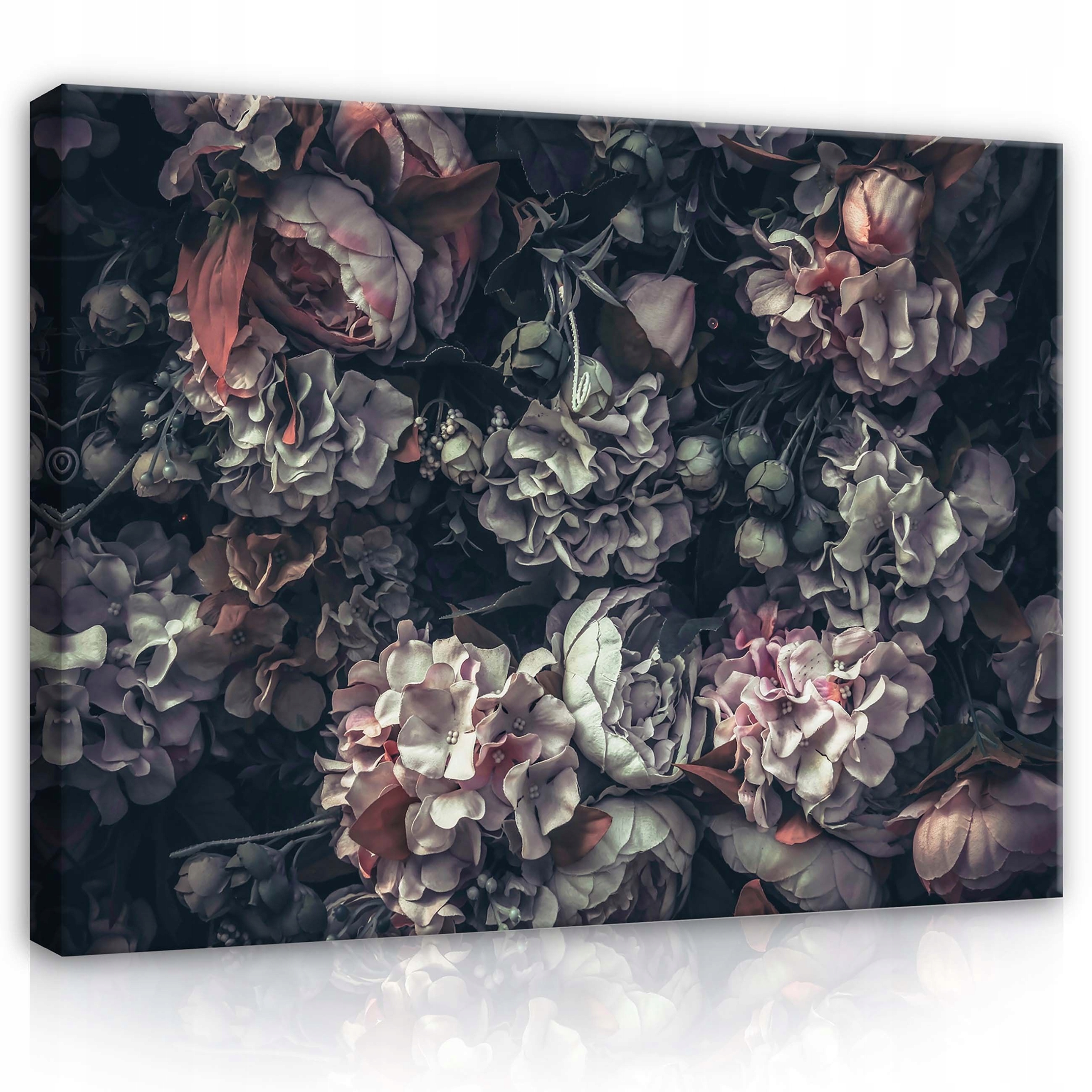 Obraz 100x75 Květiny vintage tmavá floristika pivoňky zátiší