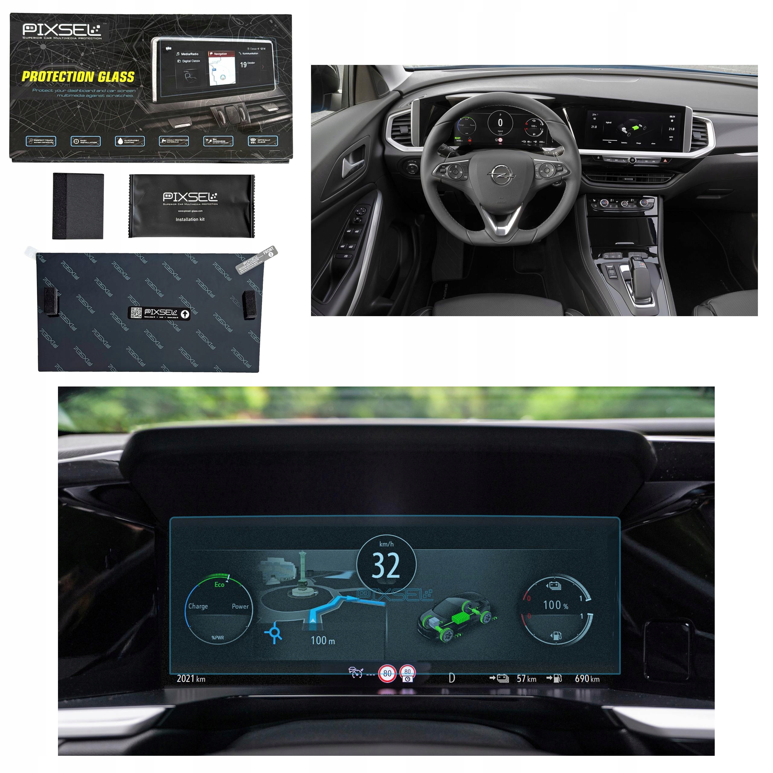 Antyodciskowe Matowe Szkło Ochronne Opel GRANDLAND-11.8“ 2022-2023