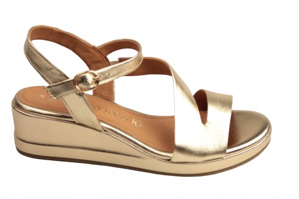 Marco Tozzi dámské sandály 2-28317-46 940 vel. 38 zlaté na klínku