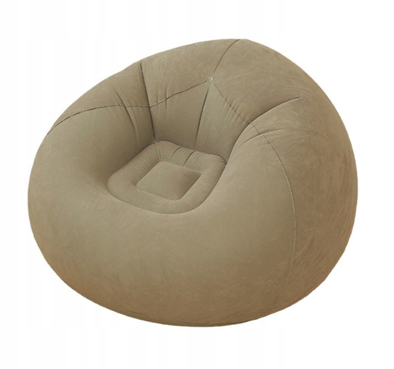 MEGA PUFA WOREK DO SIEDZENIA - Piłka Wygodna Dmuchana Beżowa DUŻA XXL