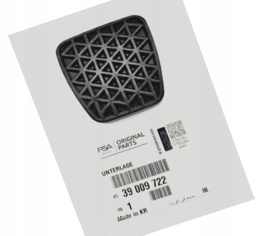 NAKŁADKA GUMA PEDAŁU SPRZĘGŁA ASTRA K 39009722 ORYGINAŁ