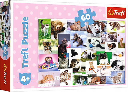 

Puzzle 60 Koci Świat Koty Kotki 17332 Trefl