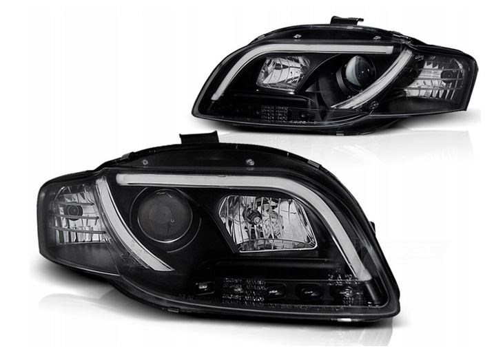 LAMPY REFLEKTORY Do AUDI A4 B7 Od 2004 do 2008 Roku LED TUBE BLACK Numer katalogowy części LPAU90