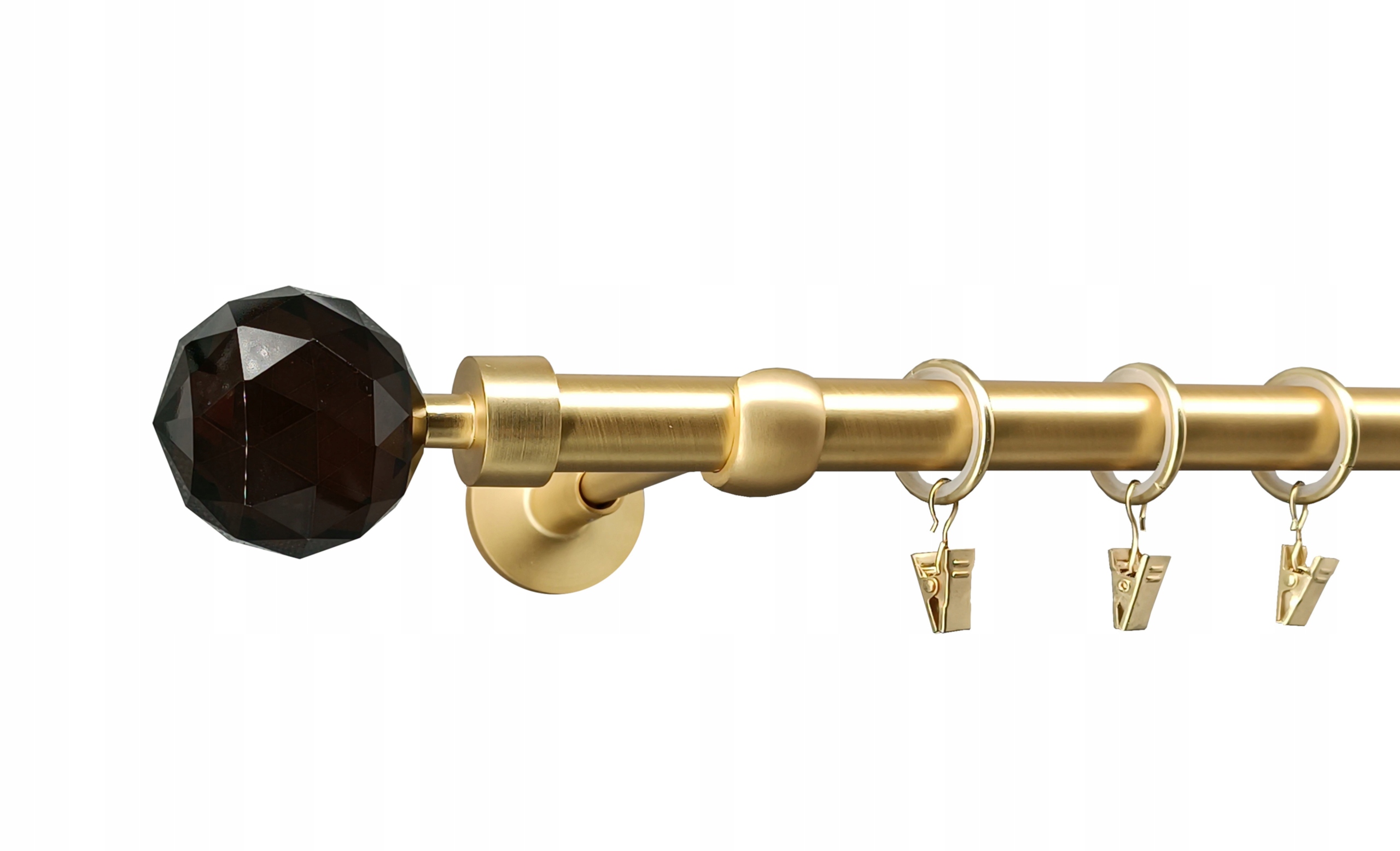 Garnýž 19 mm Zlato Mat 320 cm Crystal Brown