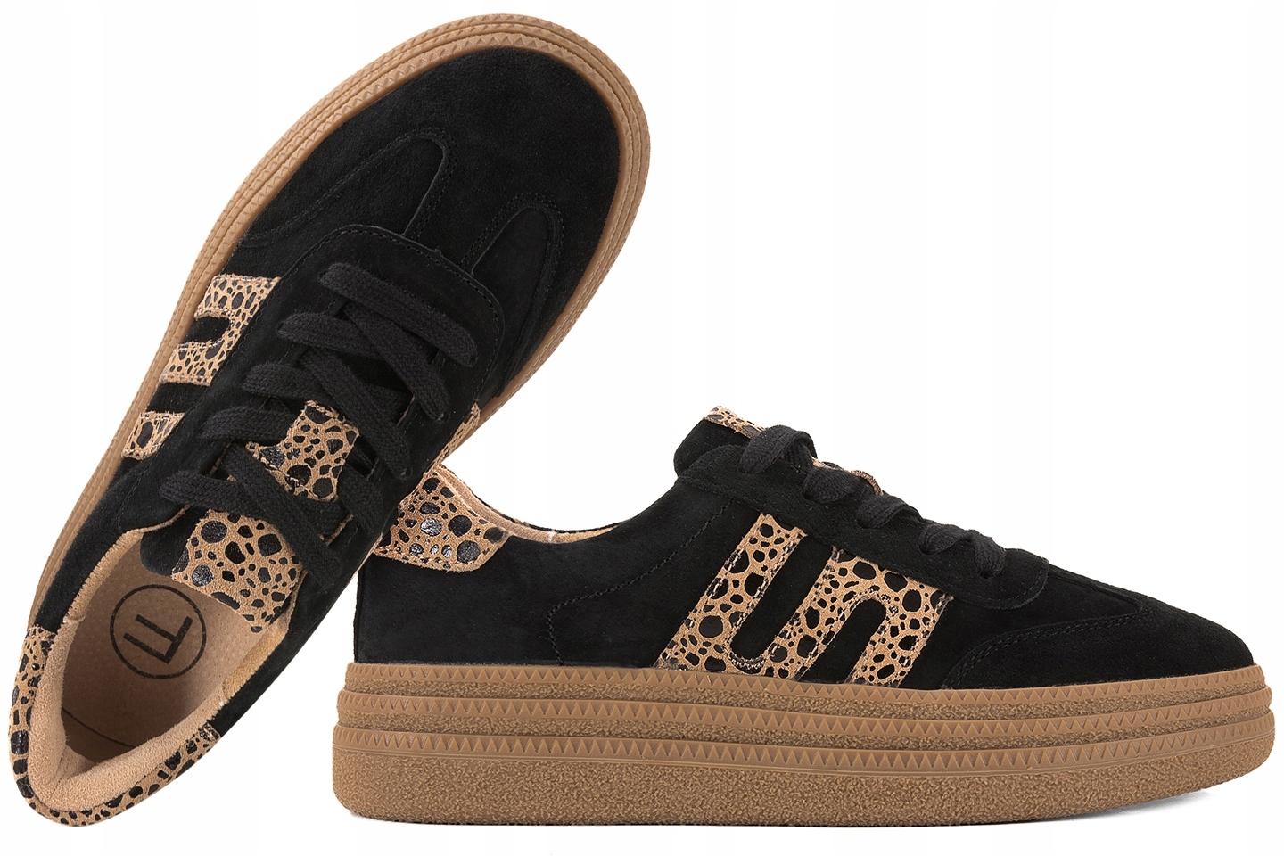 Filippo DP7114 Dámské Tenisky Na Platformě Kožené 37 Černá