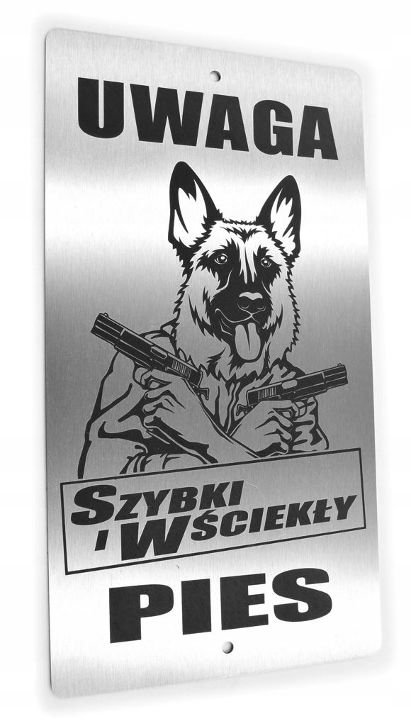 

Tabliczka Inox Uwaga Pies Owczarek Niemiecki