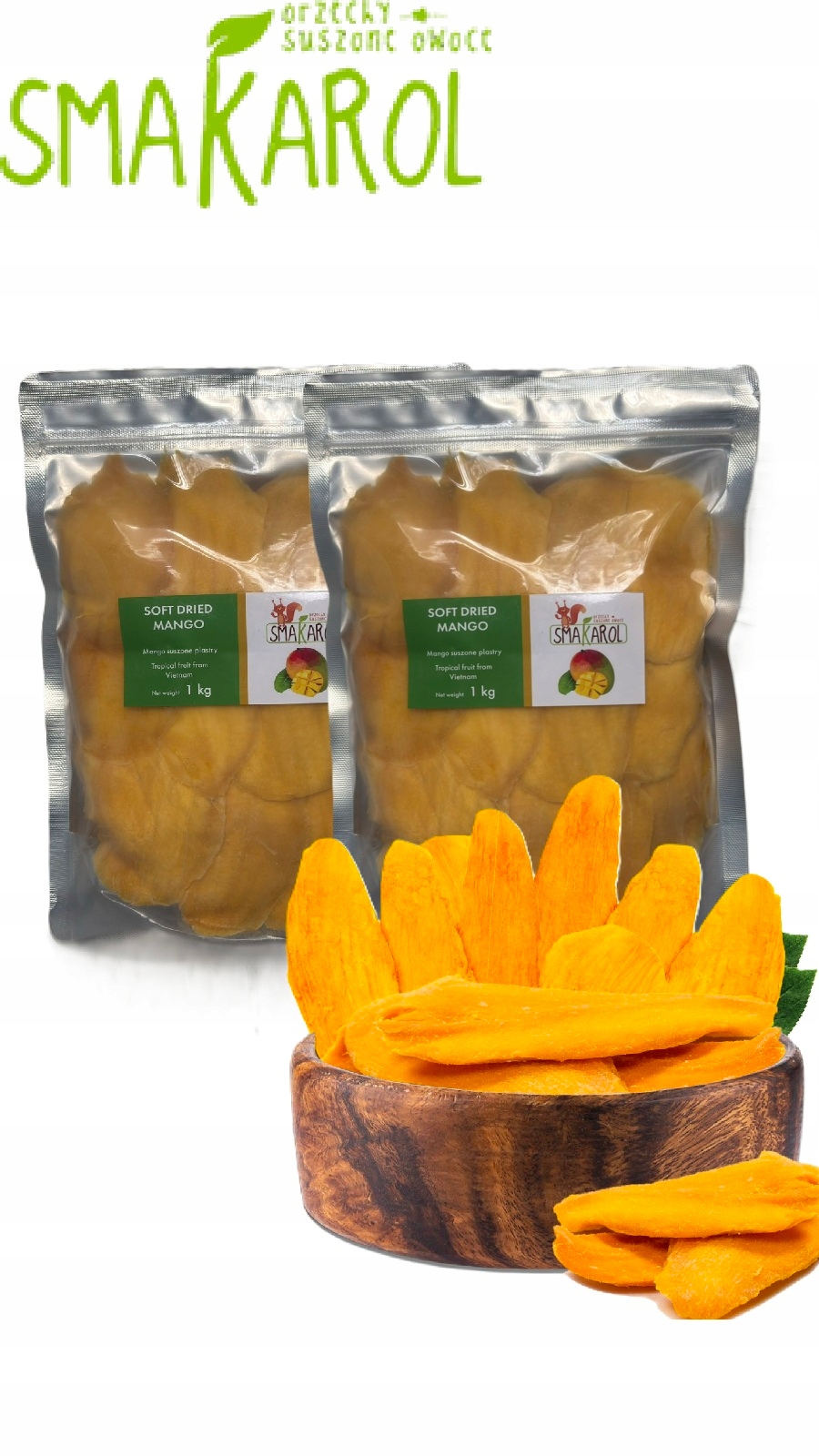 Mango sušené plátky 2000 g (2x1000 g)
