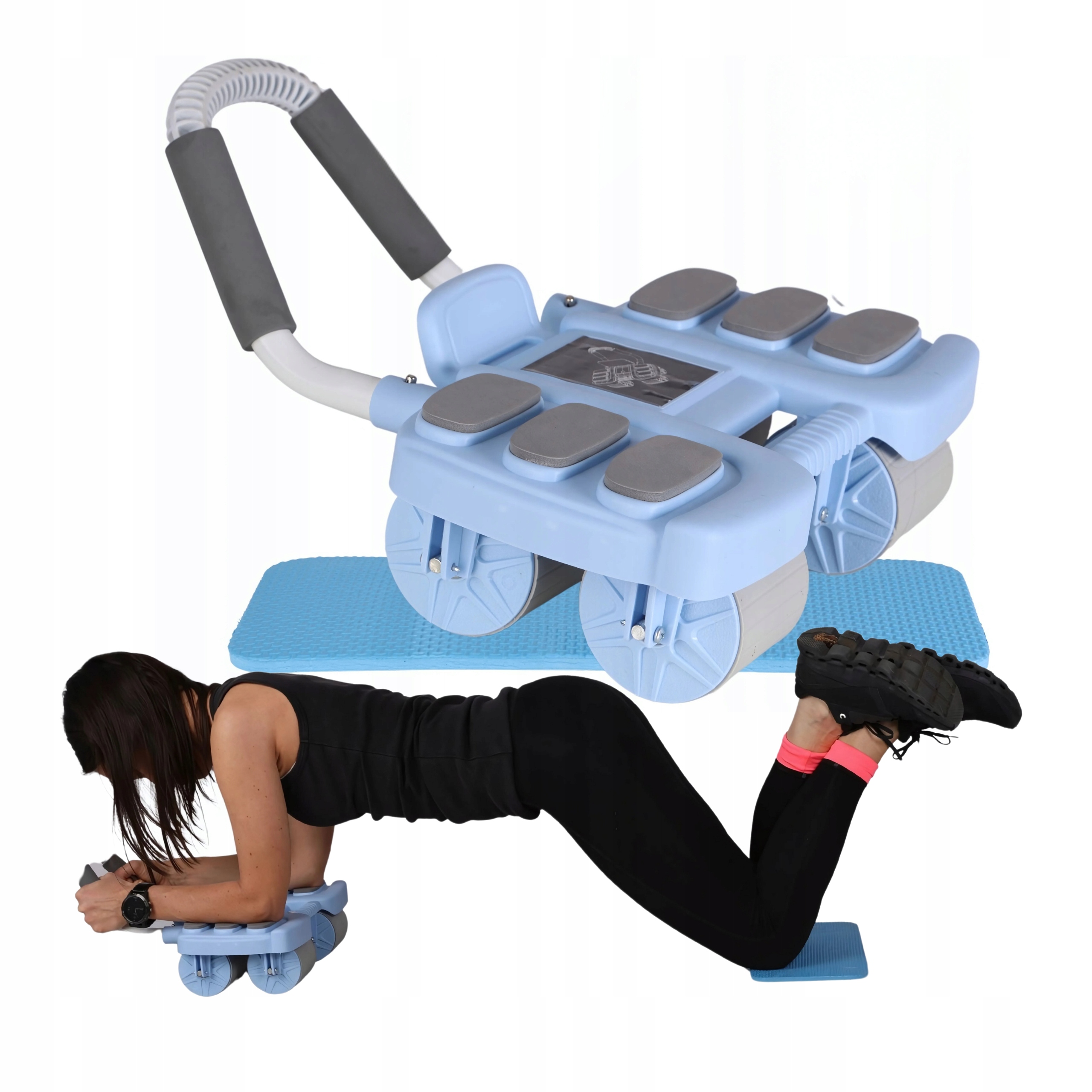 Roller Roler pro cvičení Břišních Svalů Trénink Ab Wheel Sada podložek Stabiln