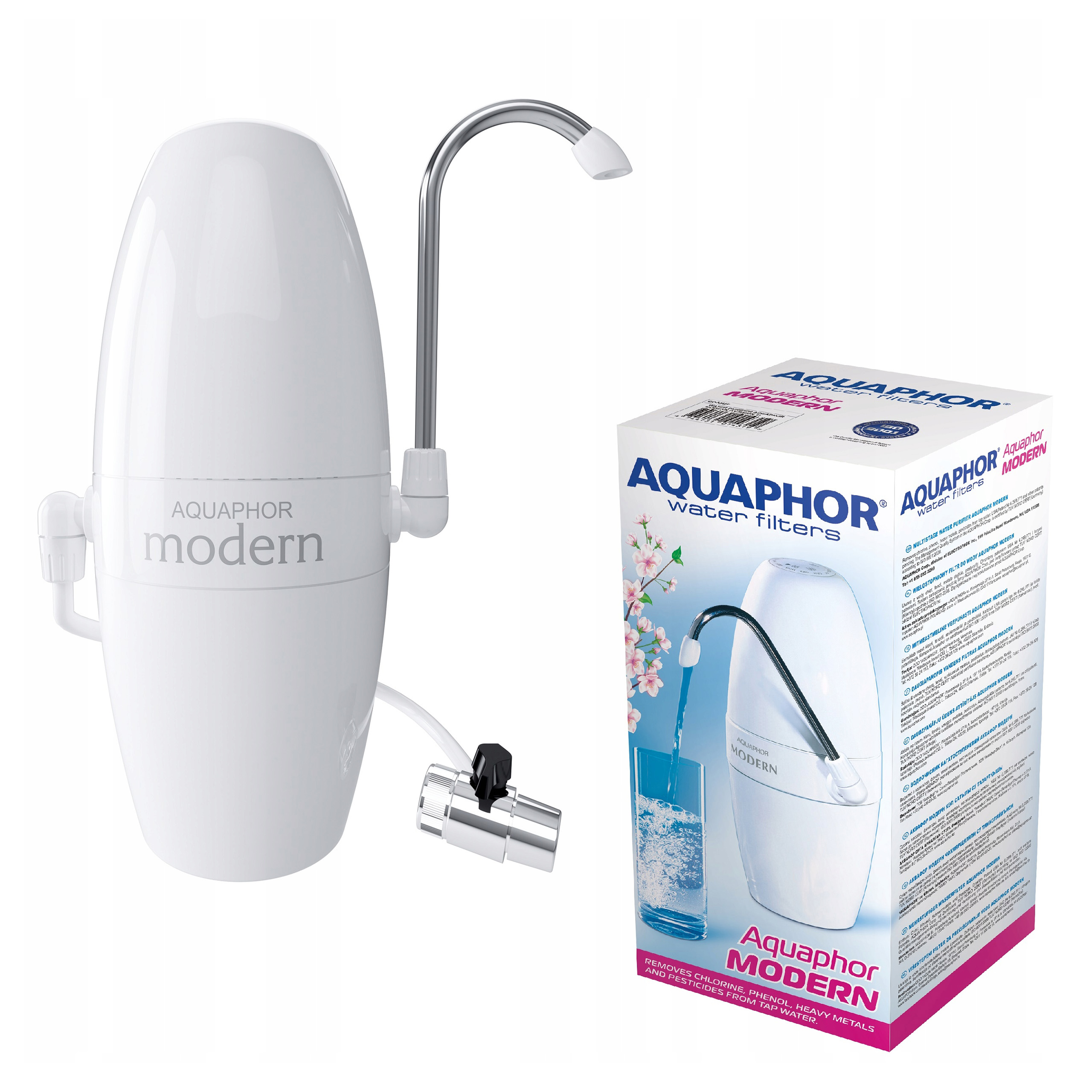 Kohoutkový filtr Aquphor Modern s vložkami o objemu 4000 l.