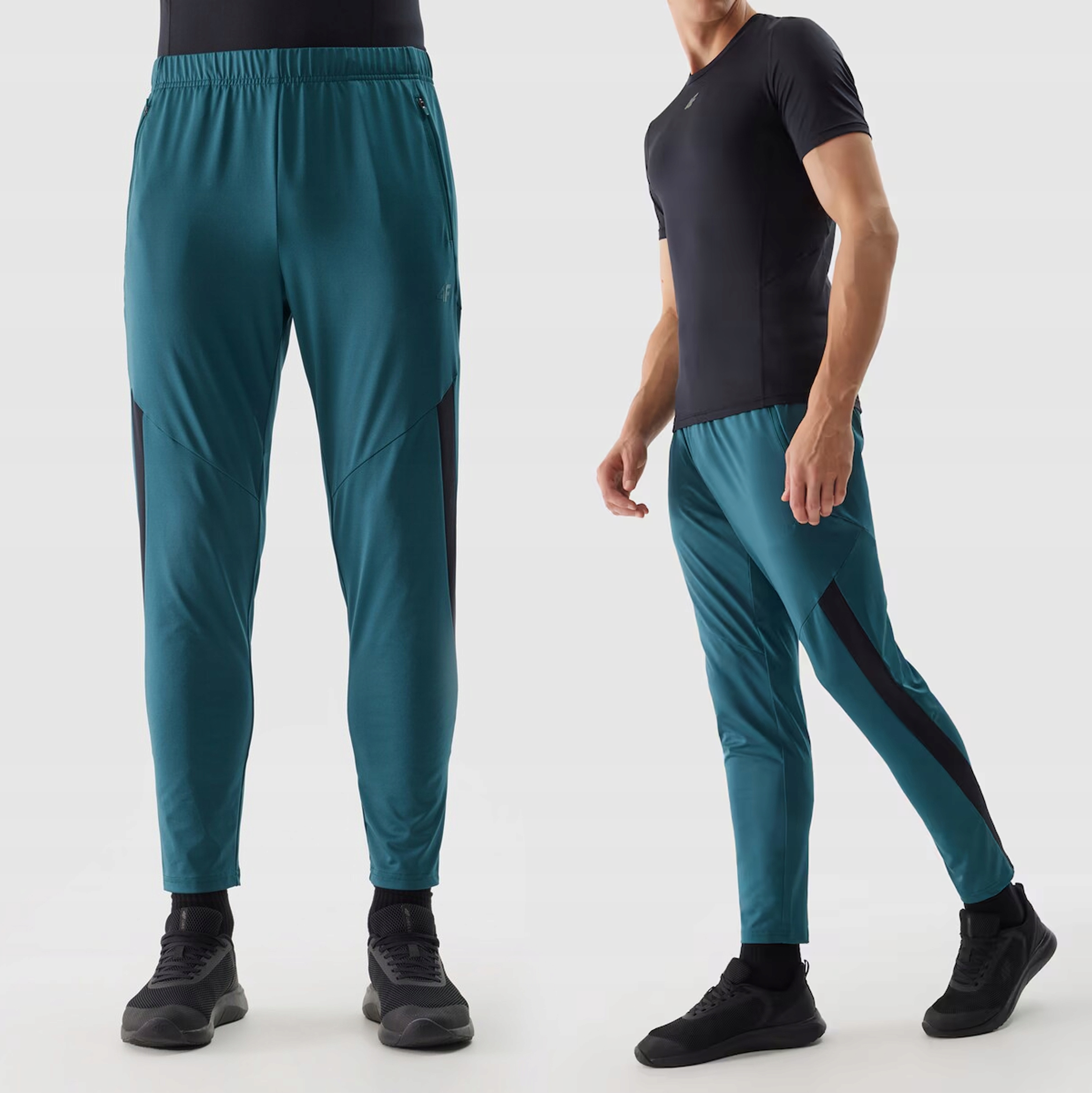 Spodnie Treningowe Męskie 4F Sportowe Dresowe Szybkoschnące Turkusowe 3XL