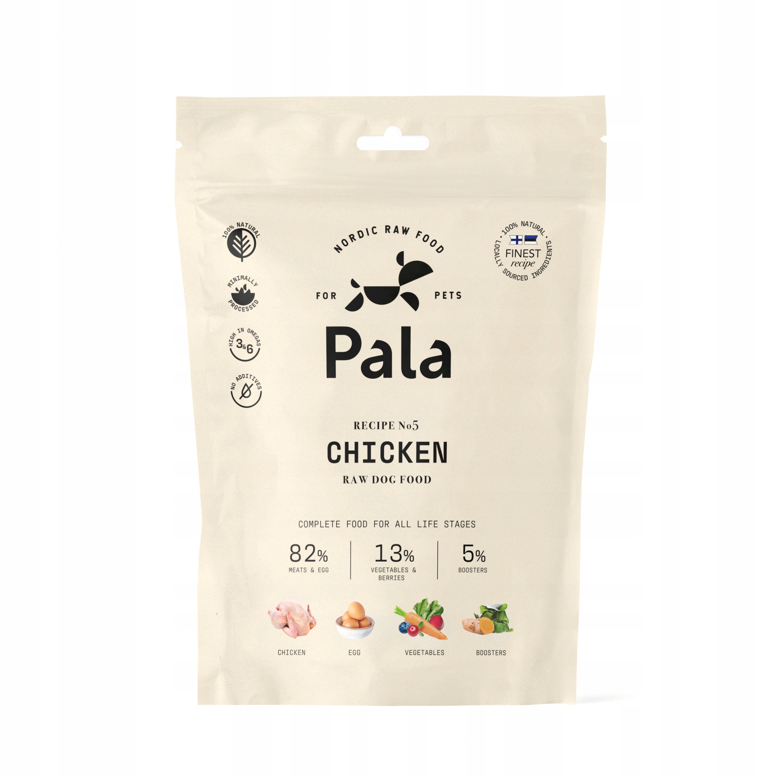 Pala Dog 5 Air-Dried Kuře, vejce, mrkev 400 g pro Psa