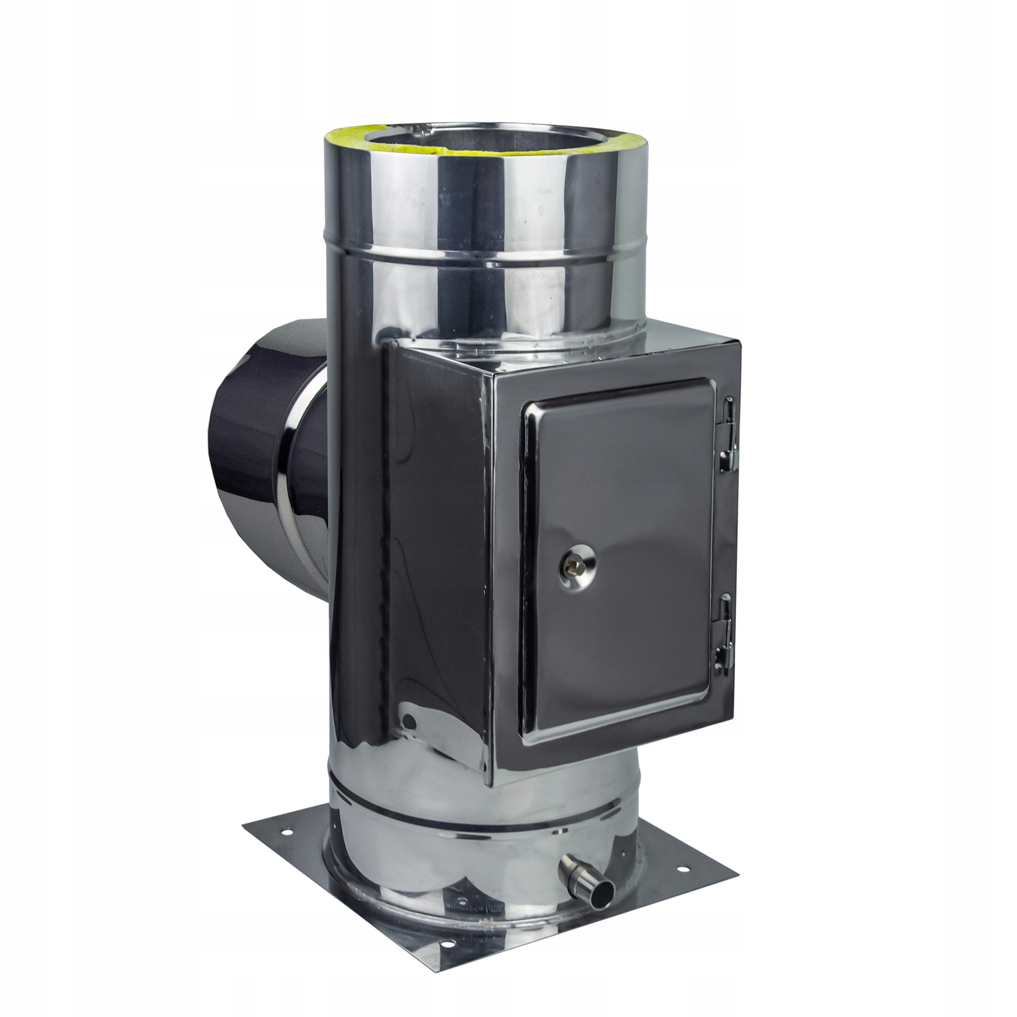 Kd T-rozdělovač izolovaný fi 110 gr. 0,8 mm 90 st čistička, deska, dvířka