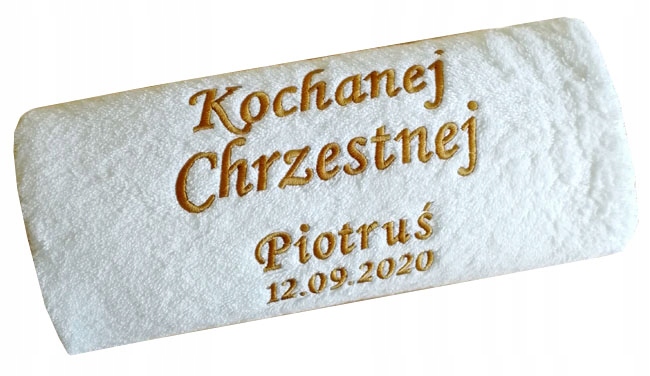 

Ręcznik prezent Podziękowania rodziców chrzestnych