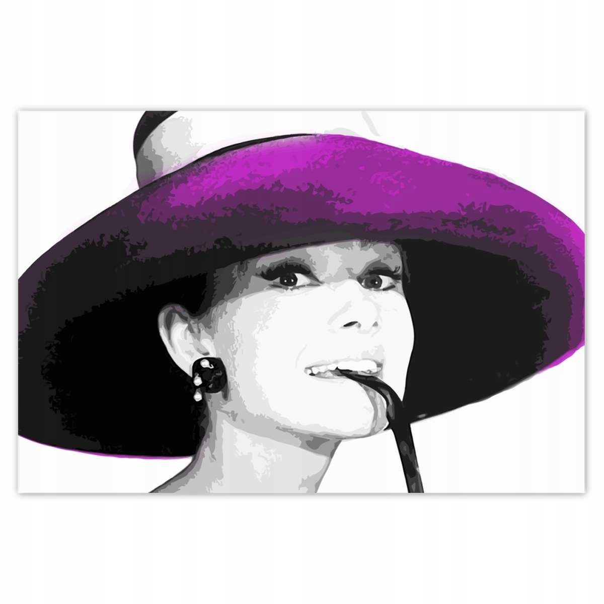 Plakáty 200x135 Hepburn v klobouku