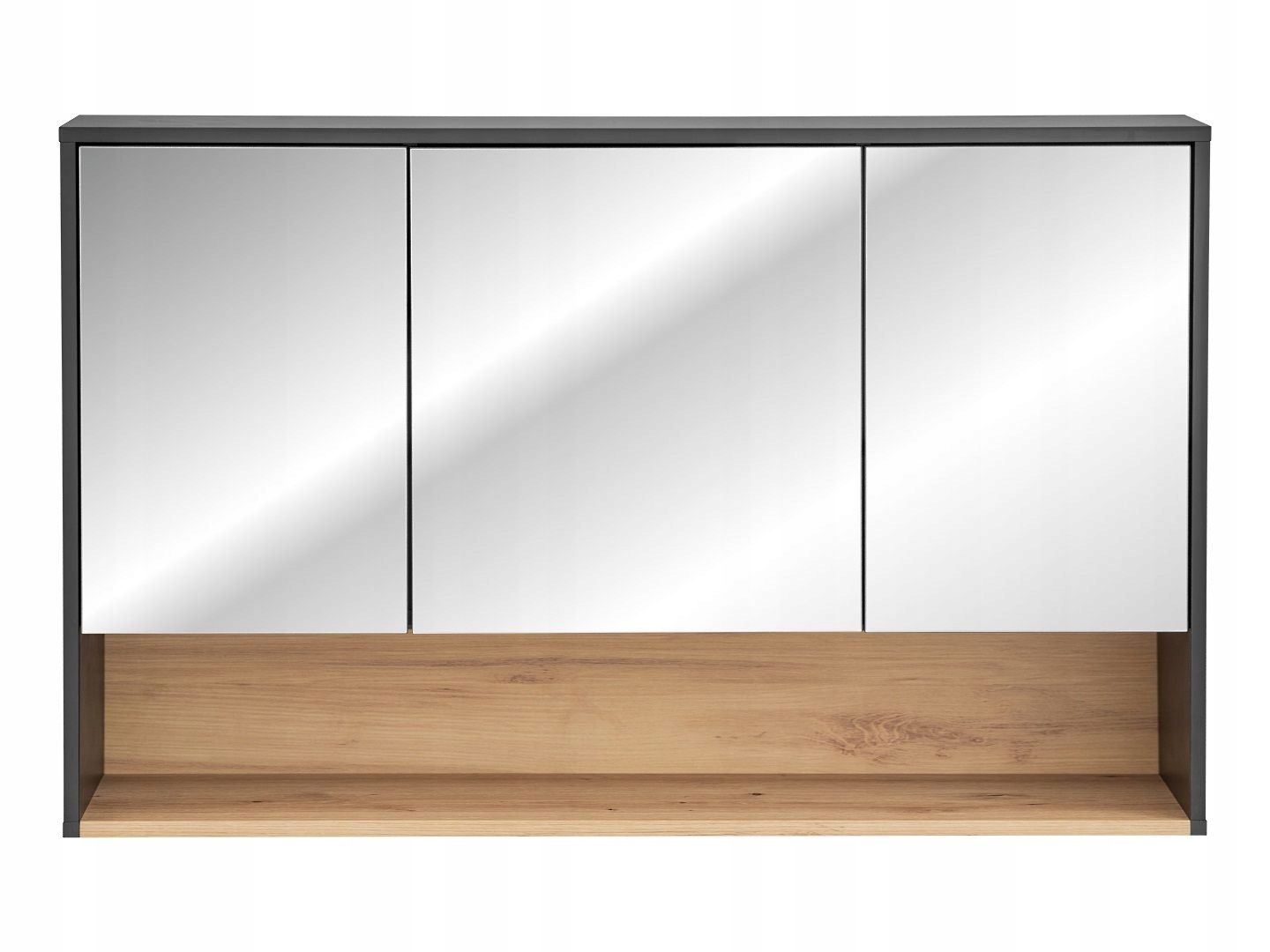 SZAFKA ŁAZIENKOWA Z LUSTREM 100 CM BORNEO COSMOS Kolor frontów szary