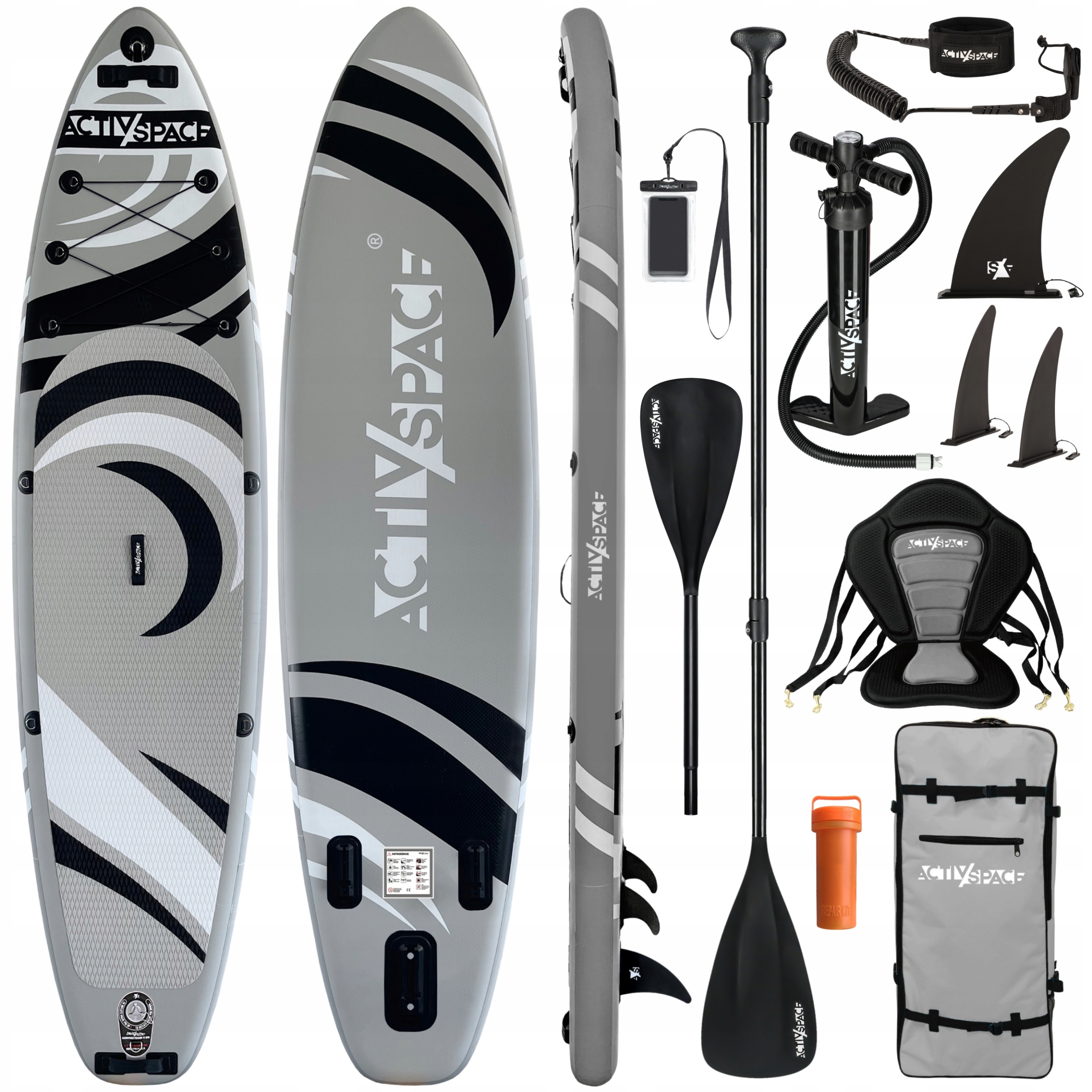 Sup Deska Activ Nafukovací Paddle Board 220 Kg Pádlo Kajak Na Plavání 350 CM