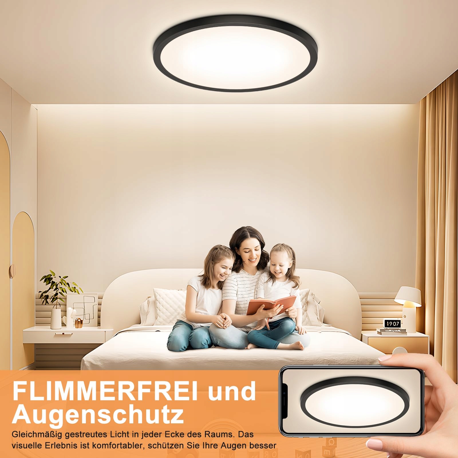 LED OUILA Nowoczesna Lampa Sufitowa LED 18W 3000K IP44 — miniatura 4