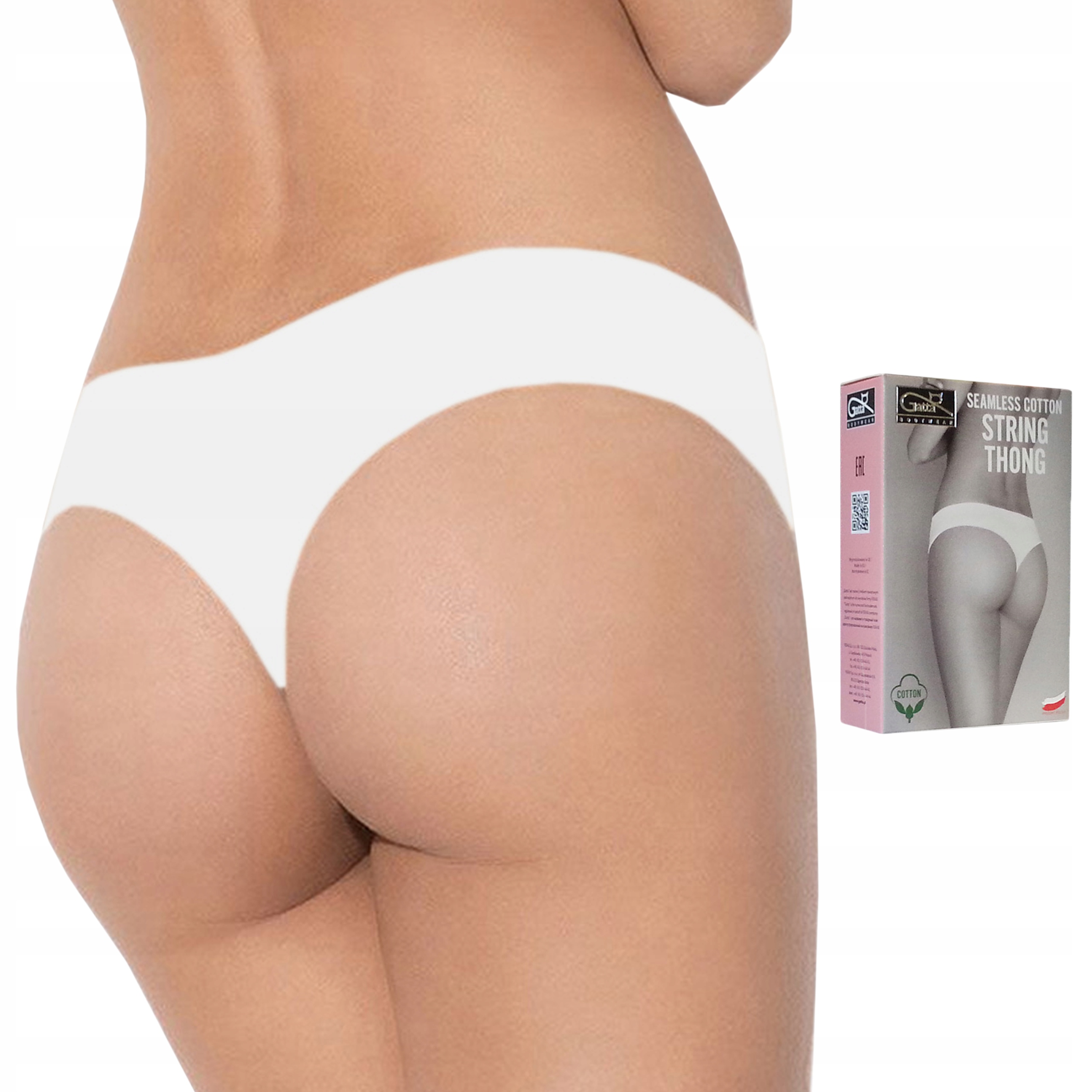 

Gatta stringi majtki String Thong bawełna biały XL