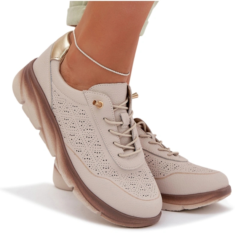 Tenisky Polobotky Ažurové Semišové Lehké Sergio Leone SP-002 Světle Hnědá 40