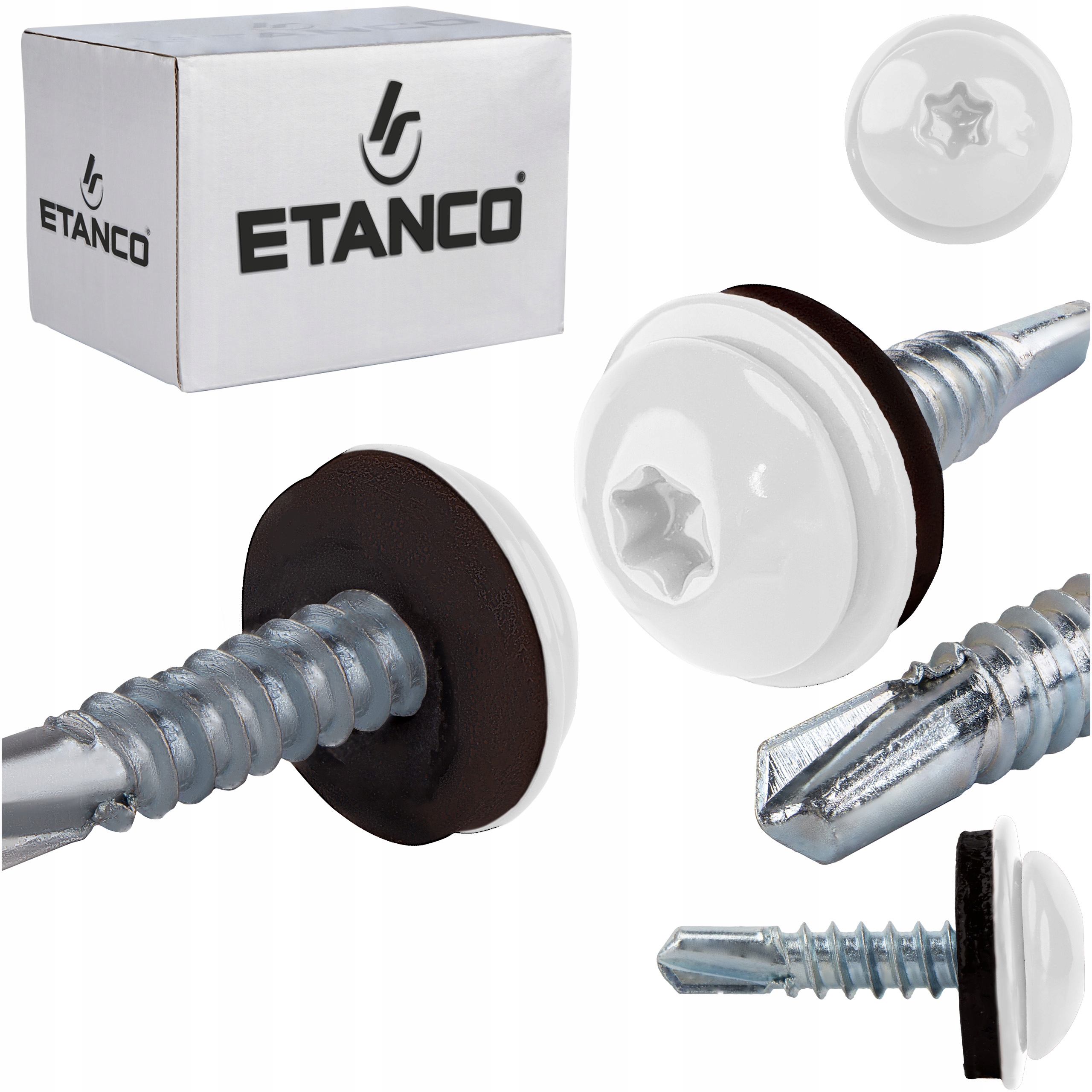 Šrouby do kovu Torx 3 mm 4,8 x 22 mm Ral 9010 250 ks Etanco GT3 Ph Z14