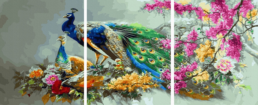 Obraz pro malování podle čísel iPicasso na rámu Triptych