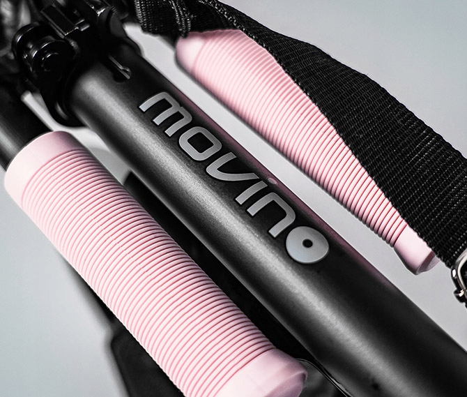 Міський скутер MOVINO INFINITY складаний великий рожевого кольору