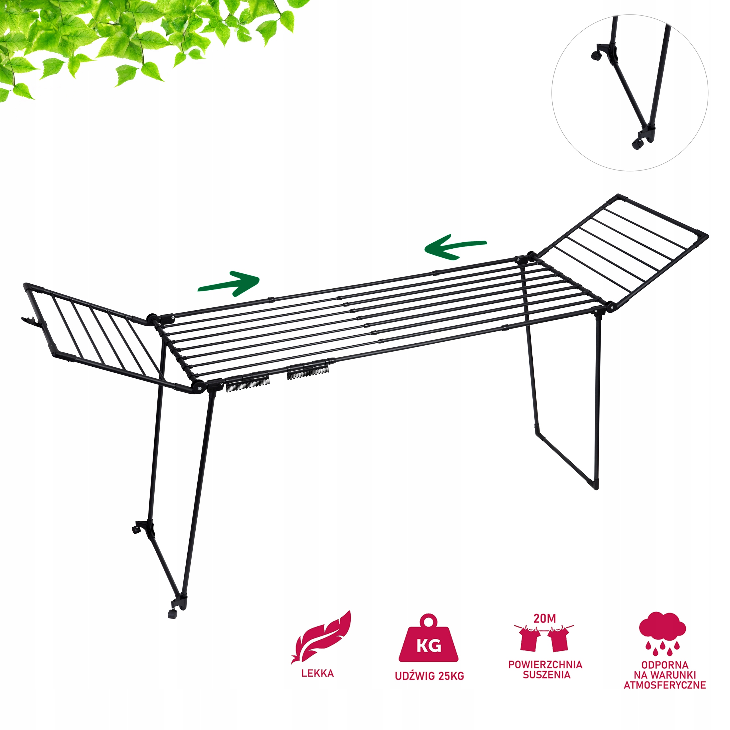 Suszarka balkonowa Tragar 187-260 cm