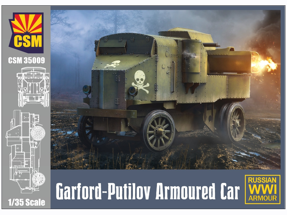 Obrněné auto Garford-Putilov model CSM35009 Copper State Models