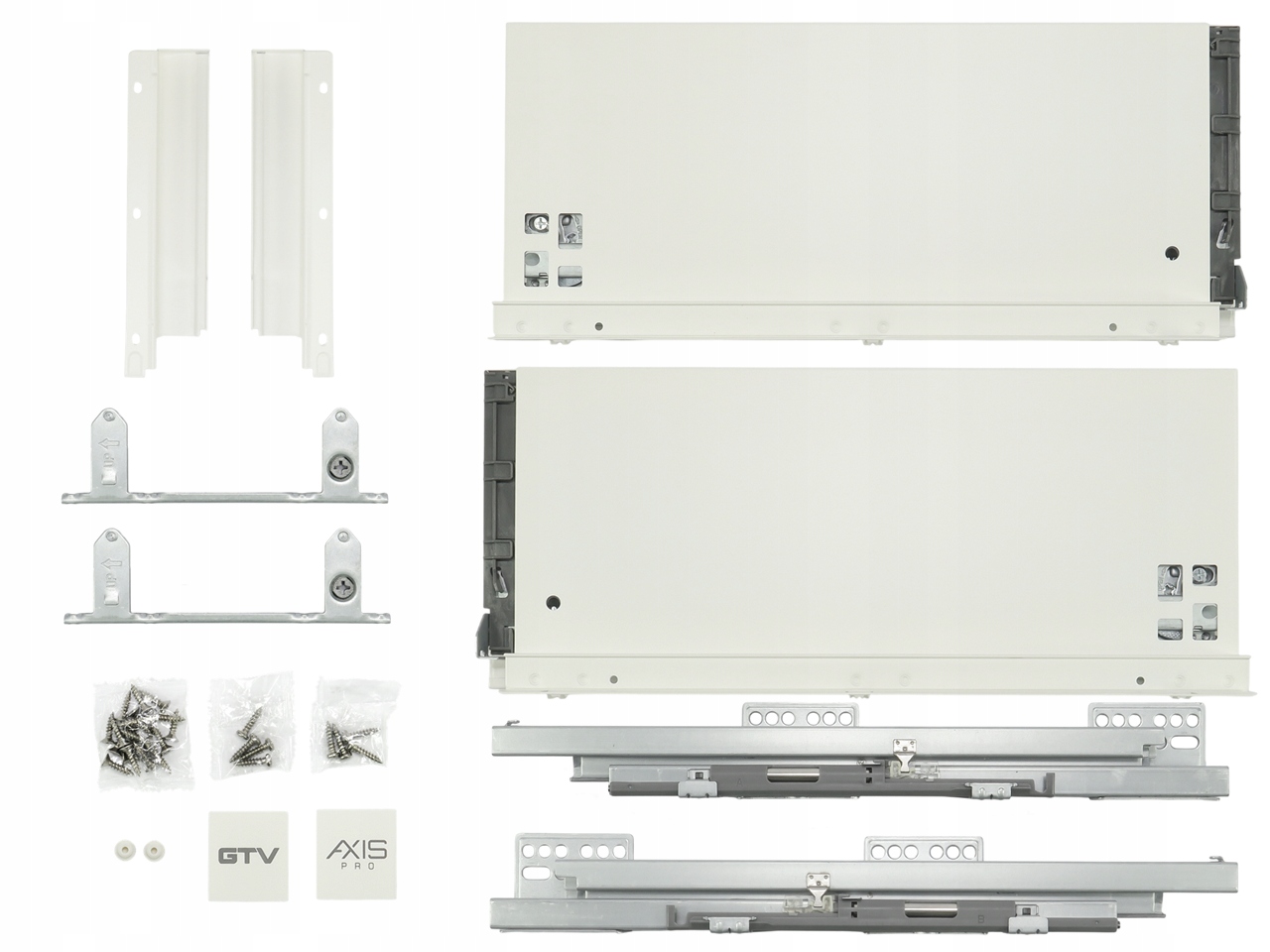 Gtv Axis Pro Šuplík 40 cm S Tlumením Dovírání tenkostěnná, 40 kg