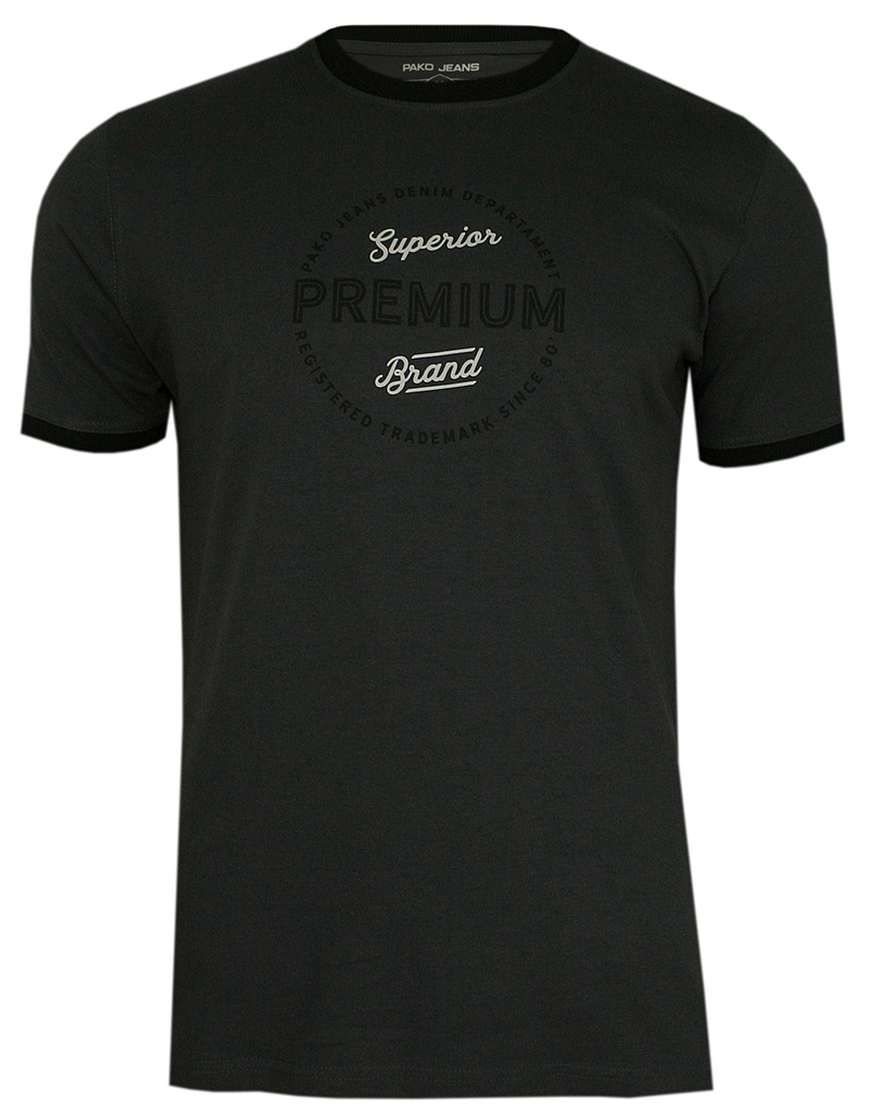 

Grafitowy T-shirt z Nadrukiem -pako Jeans- L